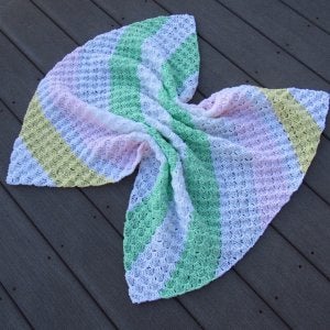 Pastel Stripes C2C Baby Blanket (C)