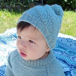 Spiral Baby Hat (free pattern from KimmyZ)